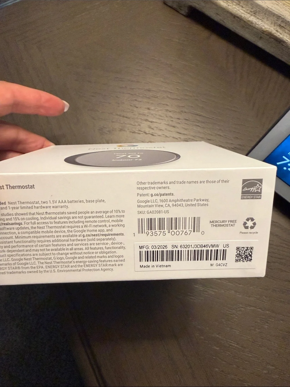 Google Nest Thermostat Brand New never opened
